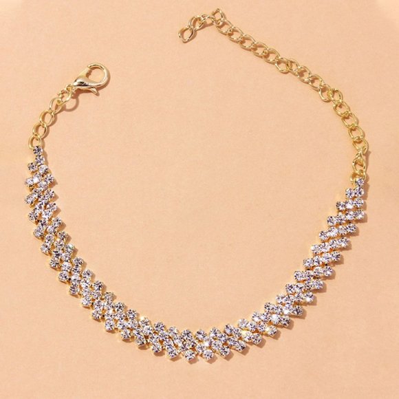 Bohemian Rhinestone Chain Anklet Bracelet Women Tennis Women Leg Jewelry - Picture 5 of 6